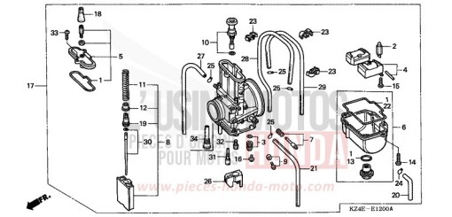 CARBURATEUR CR125R1 de 2001